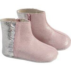 Robeez  Madison First Kicks, Pink Leather Bootie   0-3 Months    NEW IN BOX